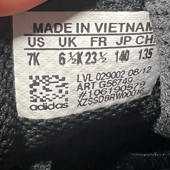 Adidas Toddler Ortholite High Top Sneakers in Black Blue Sole - Picture 8 of 8